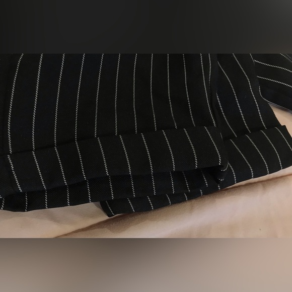NWOT Indigo Rein Black & White Pinstripe Elastic Waist Casual Business Pant - 11 - Picture 8 of 9
